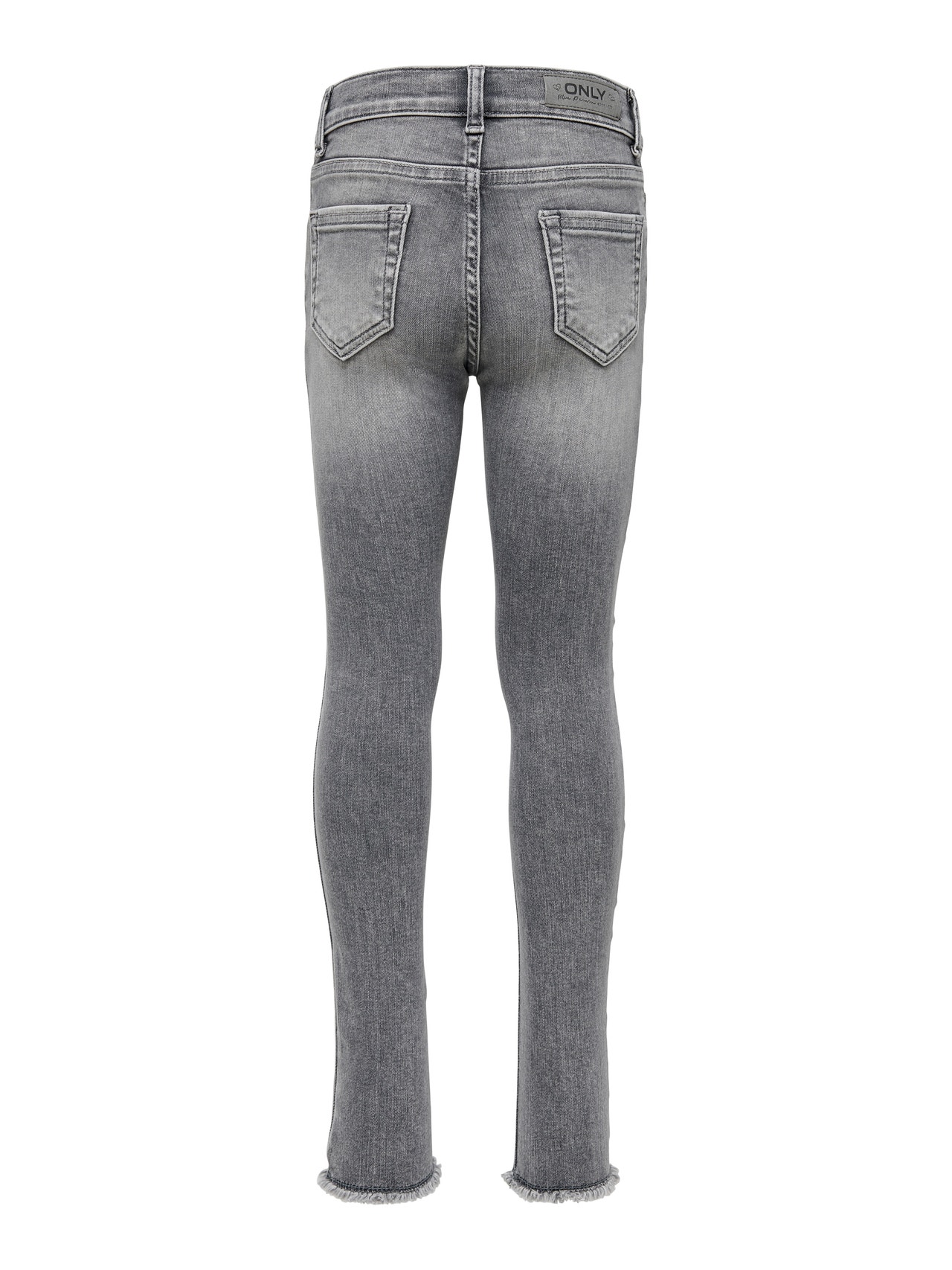 ONLY Jeans Skinny Fit Ourlet brut -Grey Denim - 15173843