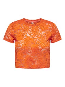 ONLY Normal geschnitten Rundhals Top -Orange Peel - 15173872