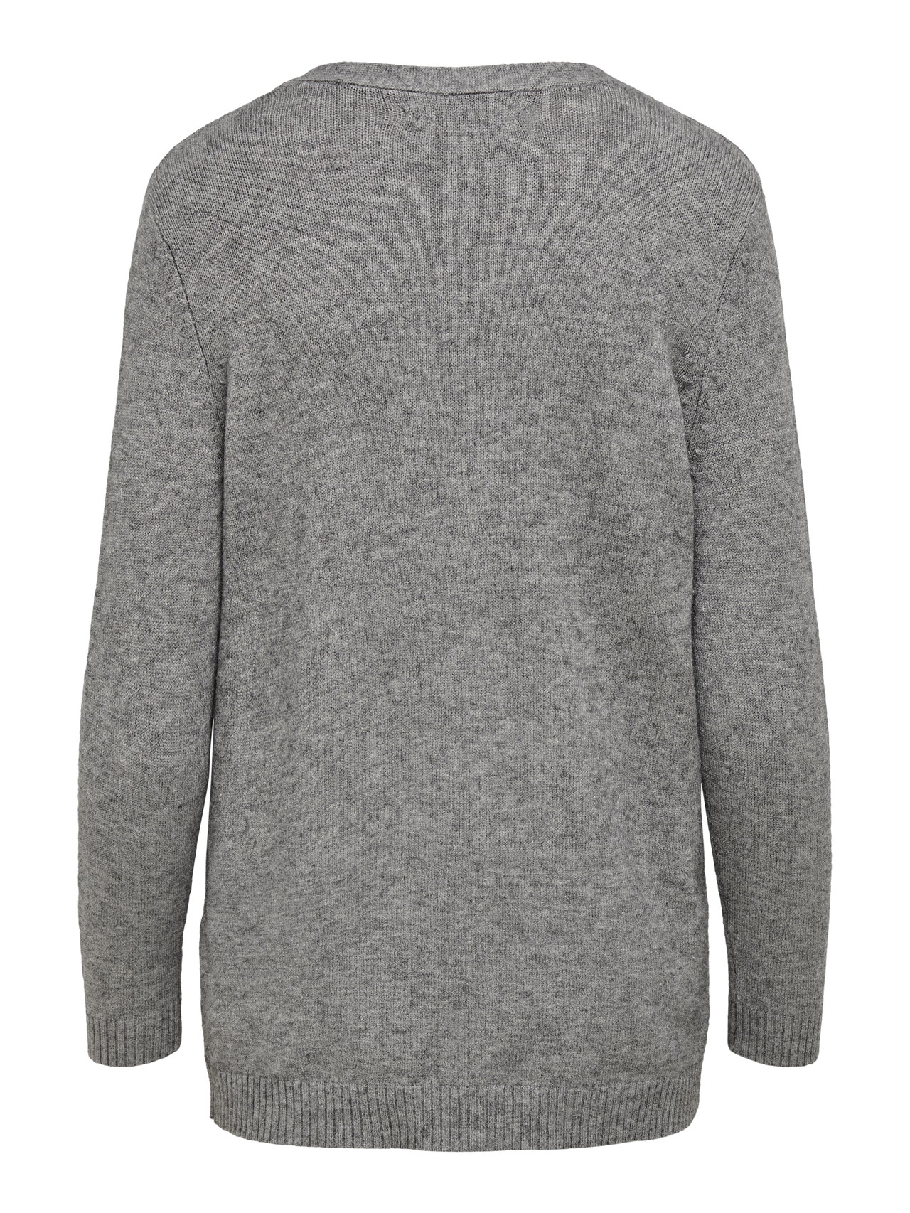 ONLY long Knitted cardigan -Medium Grey Melange - 15174274