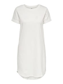 ONLY mini T-shirt Dress -Cloud Dancer - 15174793
