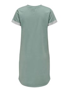ONLY Normal geschnitten Rundhals Kurzes Kleid -Chinois Green - 15174793