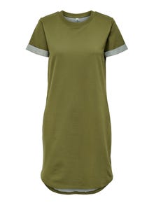 ONLY Mini T-shirt Kjole -Martini Olive - 15174793