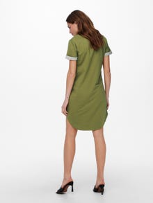 ONLY Regular Fit Round Neck Short dress -Martini Olive - 15174793