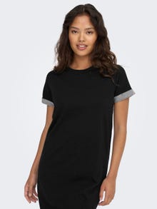 ONLY Kort T-shirt Kjole -Black - 15174793