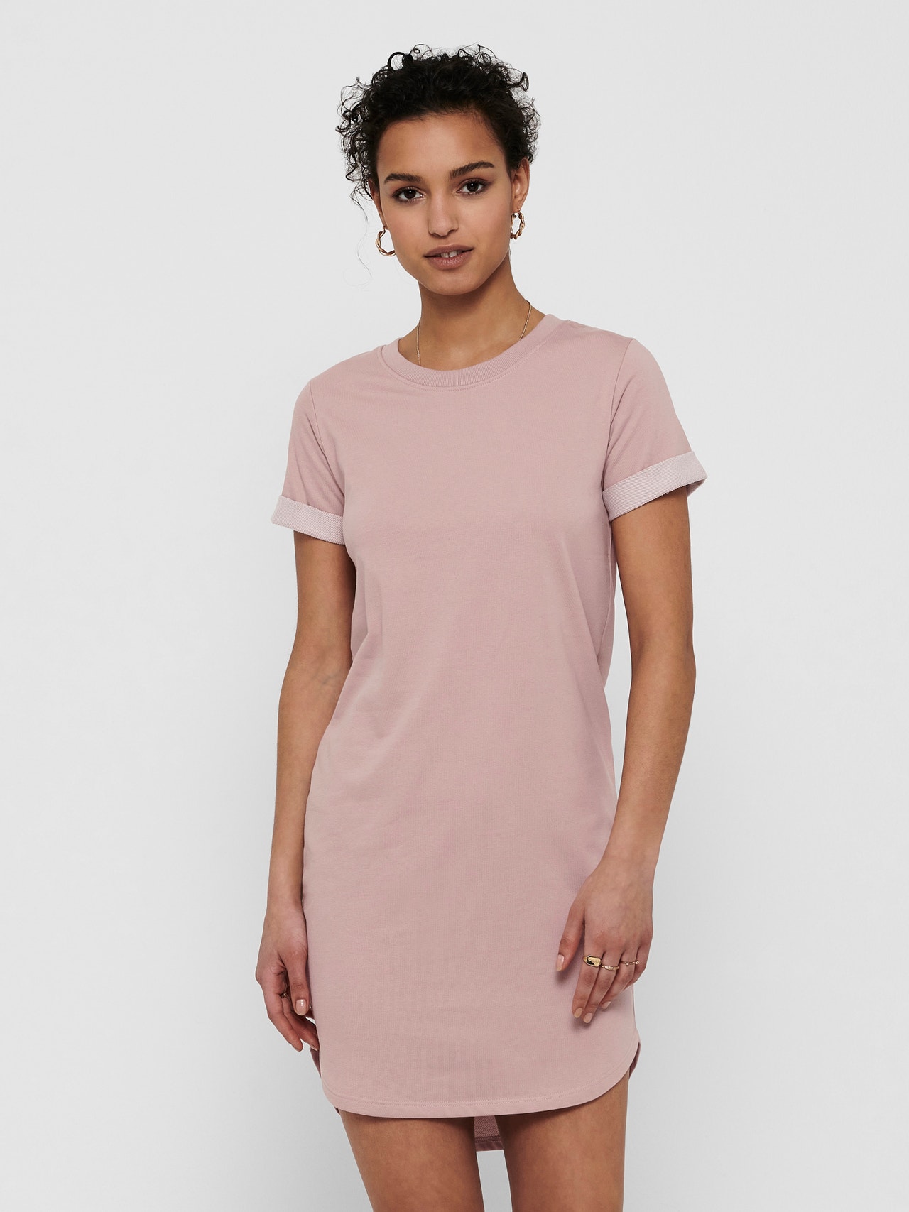ONLY Short T-shirt Dress -Adobe Rose - 15174793
