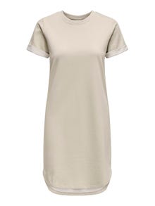 ONLY Regular Fit Round Neck Short dress -Chateau Gray - 15174793