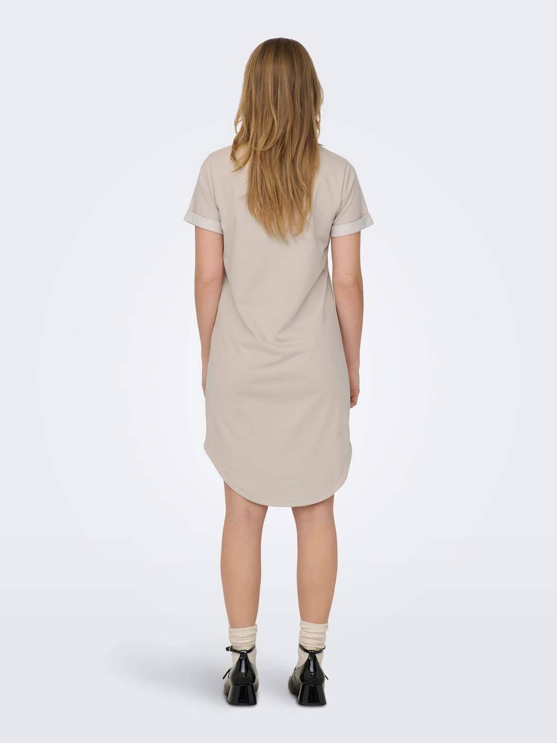 ONLY Short T-shirt Dress -Chateau Gray - 15174793