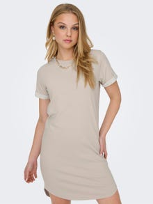 ONLY Regular Fit Round Neck Short dress -Chateau Gray - 15174793