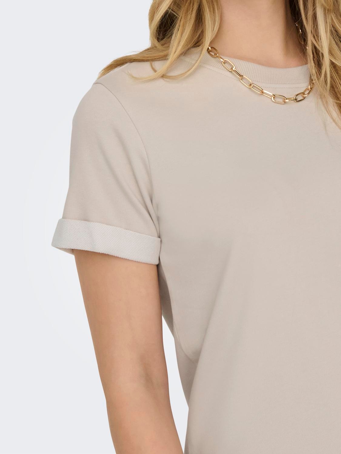 ONLY Mini T-shirt Kjole -Chateau Gray - 15174793