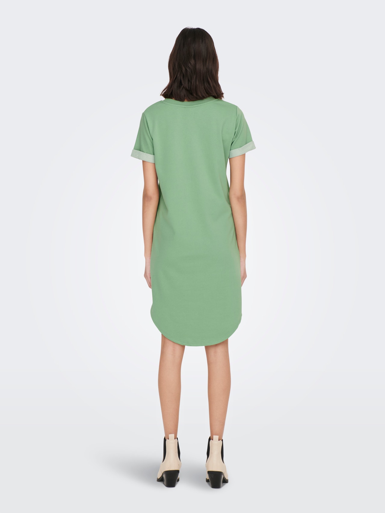 ONLY Short T-shirt Dress -Basil - 15174793