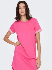 ONLY De corte loose fit Vestido -Shocking Pink - 15174793