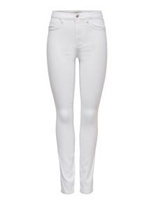 ONLY Skinny Fit Hohe Taille Jeans -White - 15174842