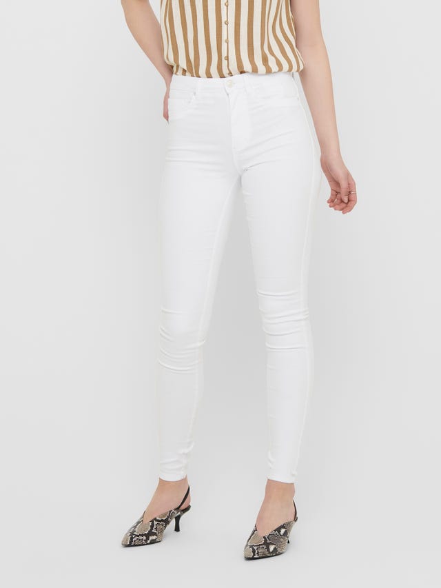 ONLY ONLROYAL HIGH WAIST  SKINNY WHITE JEANS - 15174842