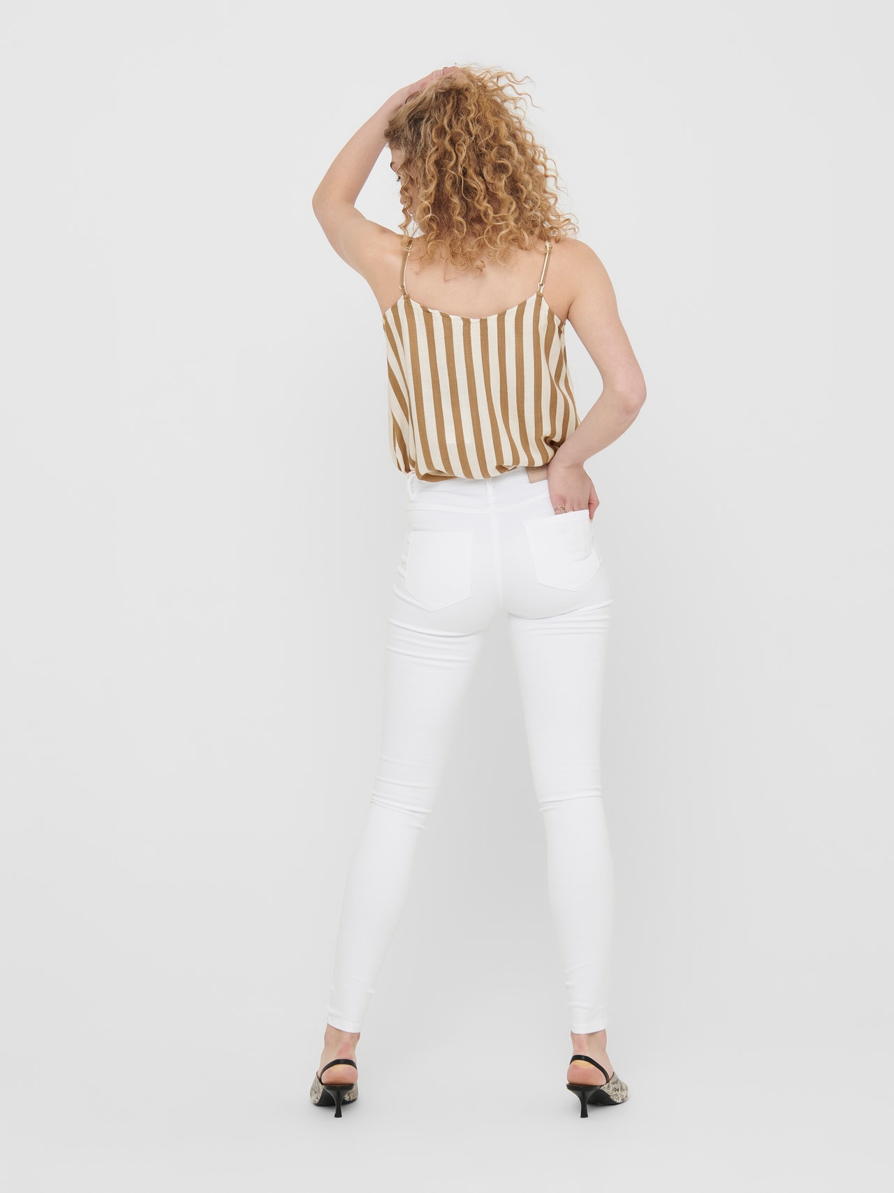 ONLY ONLROYAL HIGH WAIST  SKINNY WHITE JEANS -White - 15174842