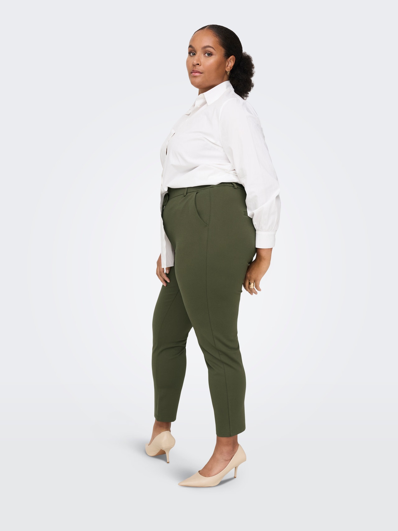 ONLY Regular Fit Trousers -Peat - 15174938