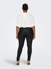 ONLY Curvy coated skinny trousers -Black - 15174940