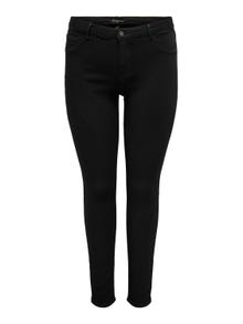 ONLY CARTHUNDER PUSH UP REGular waist SKinny BLACK Jeans -Black - 15174943