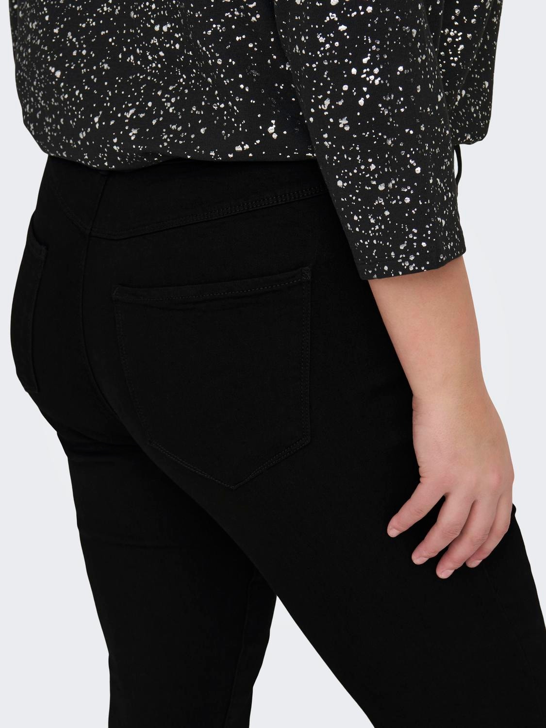 ONLY Jeans Skinny Fit Taille moyenne -Black - 15174943