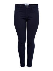 ONLY Skinny Fit Mittlere Taille Jeans -Dark Blue Denim - 15174944