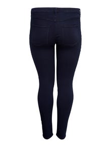 ONLY Curvy CARThunder push reg Skinny Fit Jeans -Dark Blue Denim - 15174944