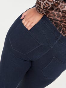 ONLY Skinny Fit Mid waist Jeans -Dark Blue Denim - 15174944