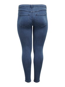 ONLY Curvy Thunder push up reg Skinny fit jeans -Medium Blue Denim - 15174945