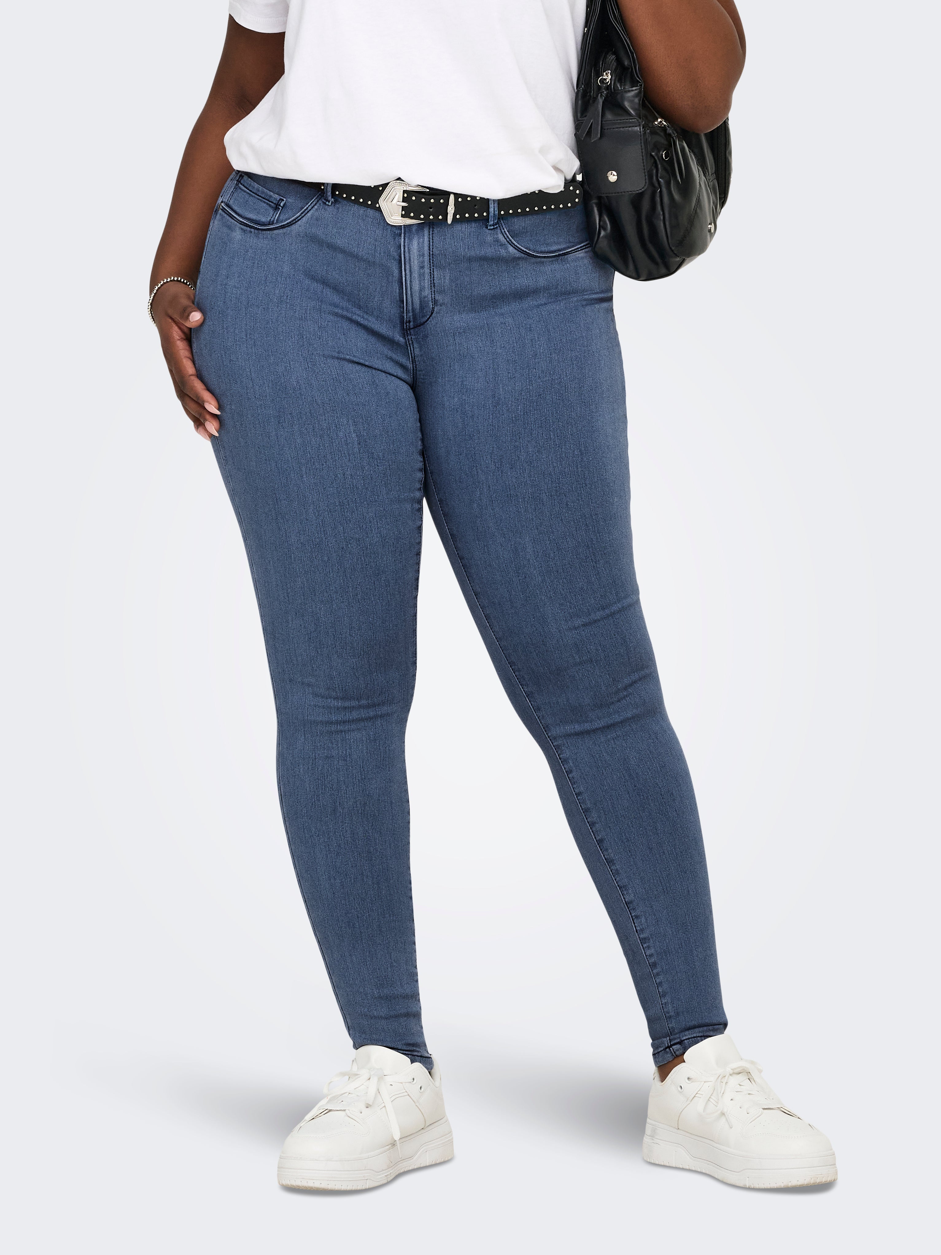 ONLY Jeans Donna Skinny Fit Vita Media - Modello Onlrain Reg Skinny Bb Bj675, Elasticizzati