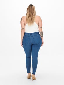 ONLY Curvy Thunder push up reg Skinny fit-jeans -Medium Blue Denim - 15174945