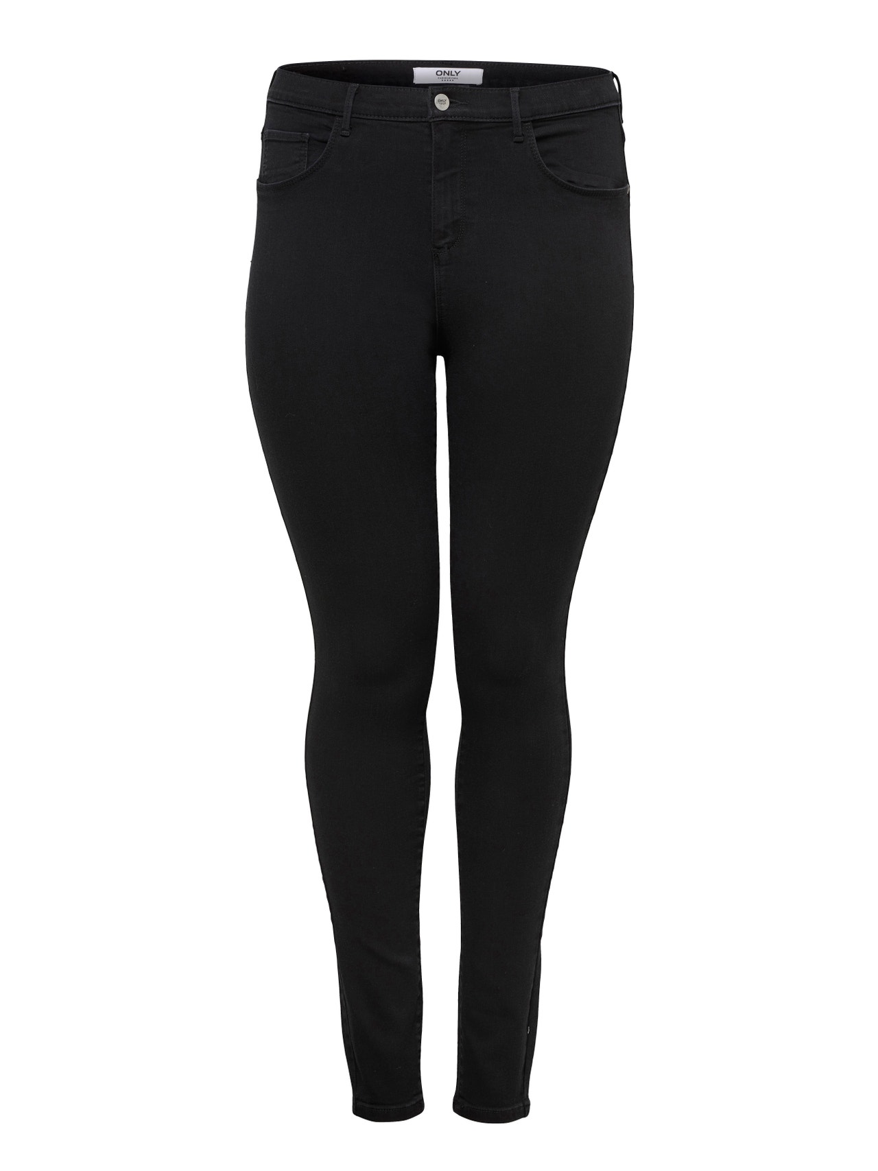 ONLY CARSTORM Hohe Taille Skinny Fit Jeans -Black - 15174946