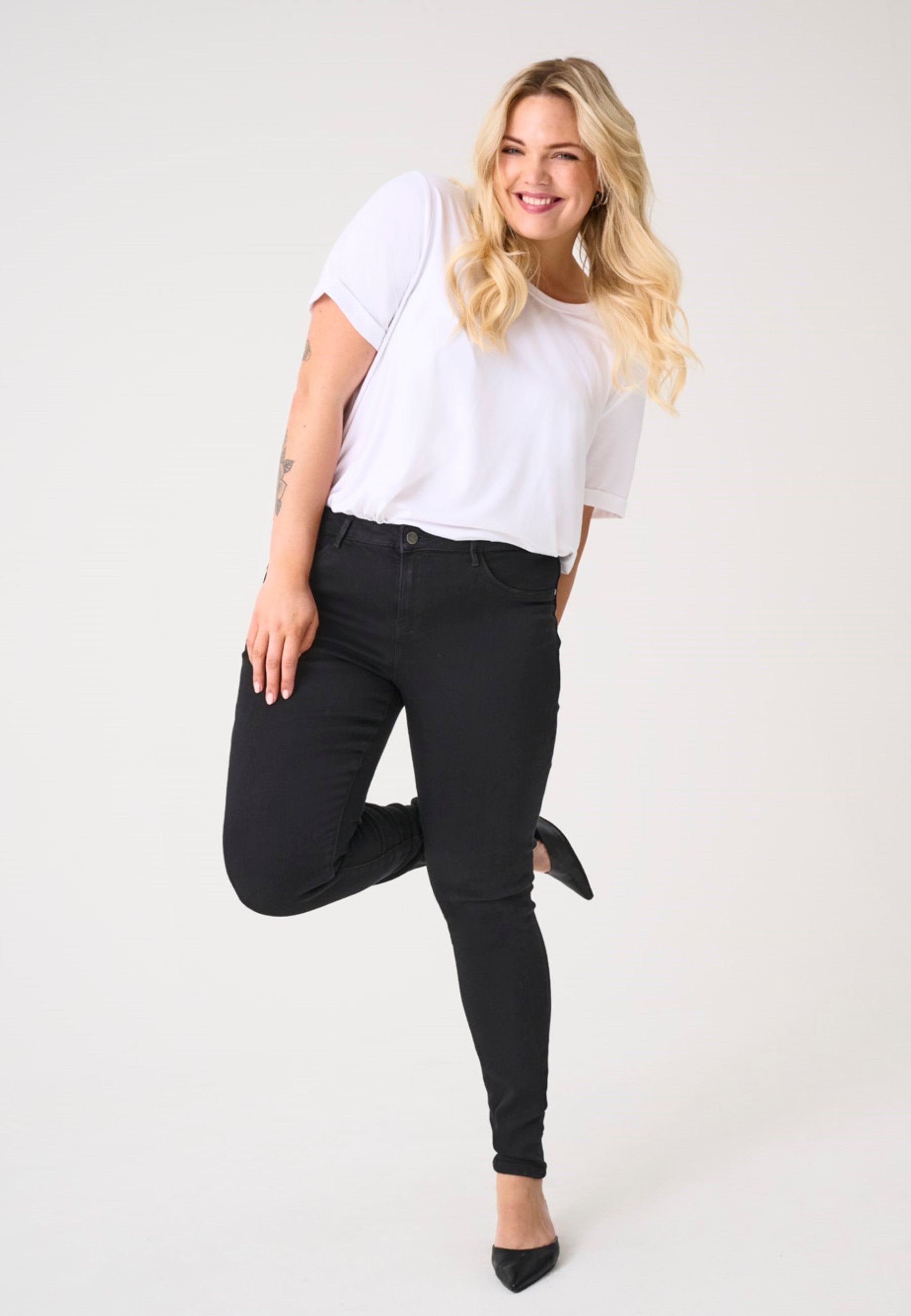 Carstorm Hohe Taille Skinny Fit Jeans