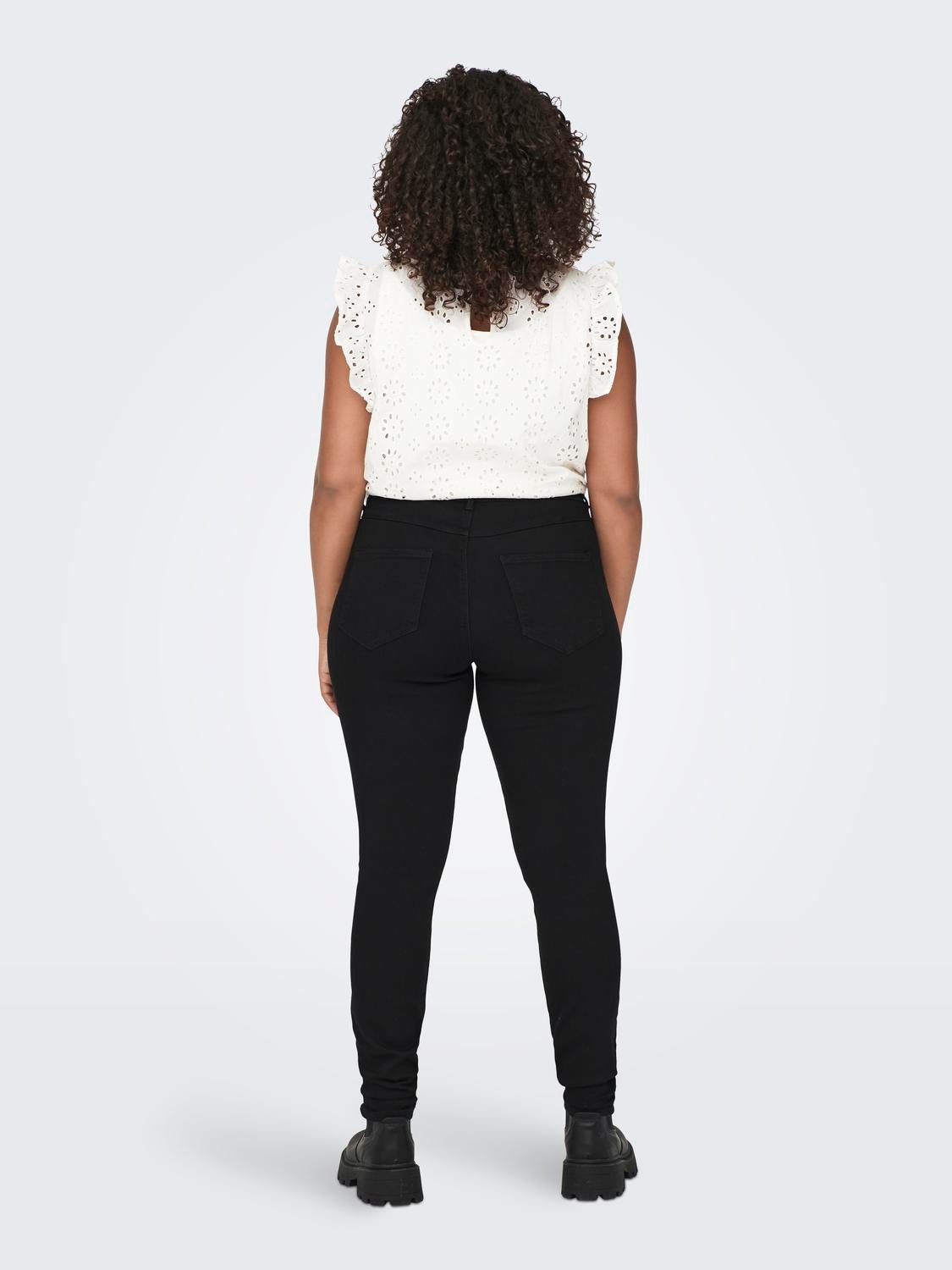 Curvy Black hw | ONLY® jeans CARStorm Skinny fit push |