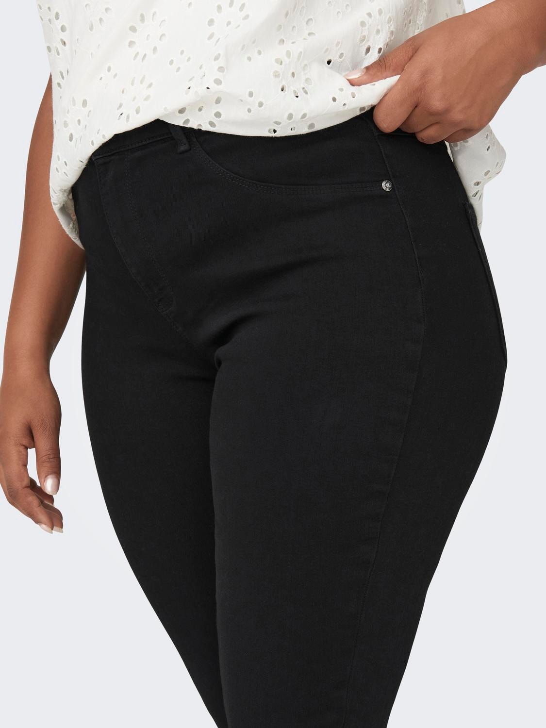 ONLY Jeans Skinny Fit Taille haute -Black - 15174946