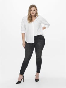 ONLY Curvy CARwilly reg ankle Skinny fit jeans -Black - 15174949