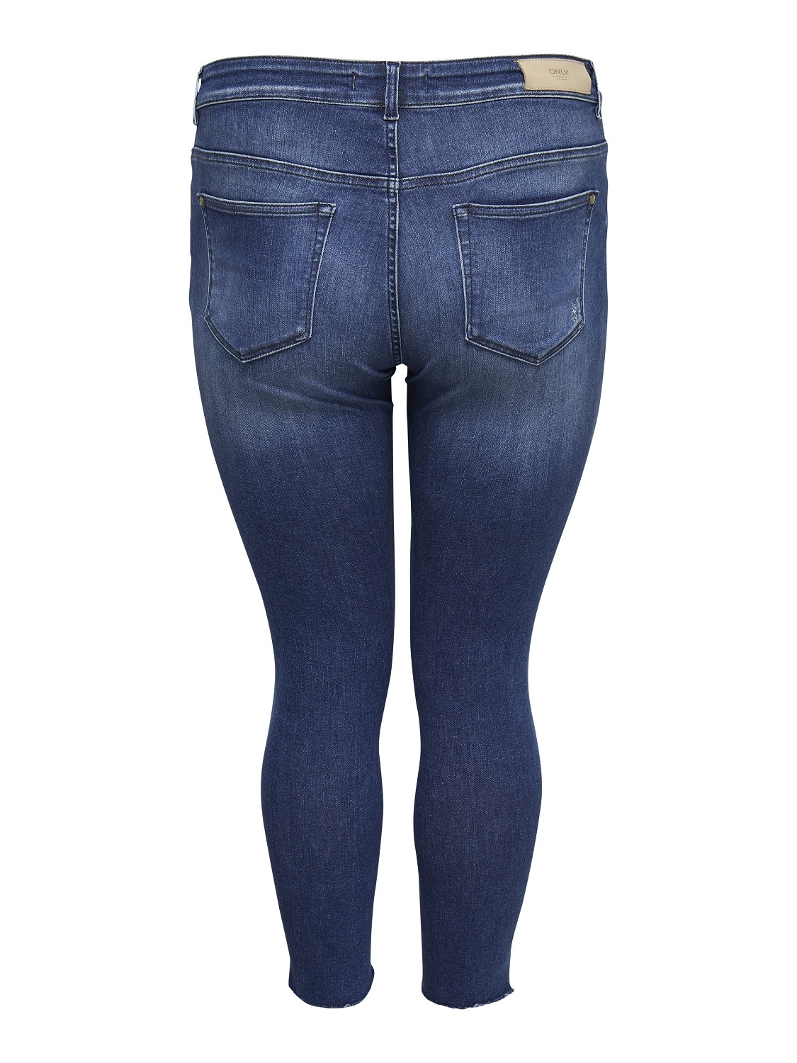 ONLY Curvy CARwilly reg ankle Skinny fit jeans -Medium Blue Denim - 15174950