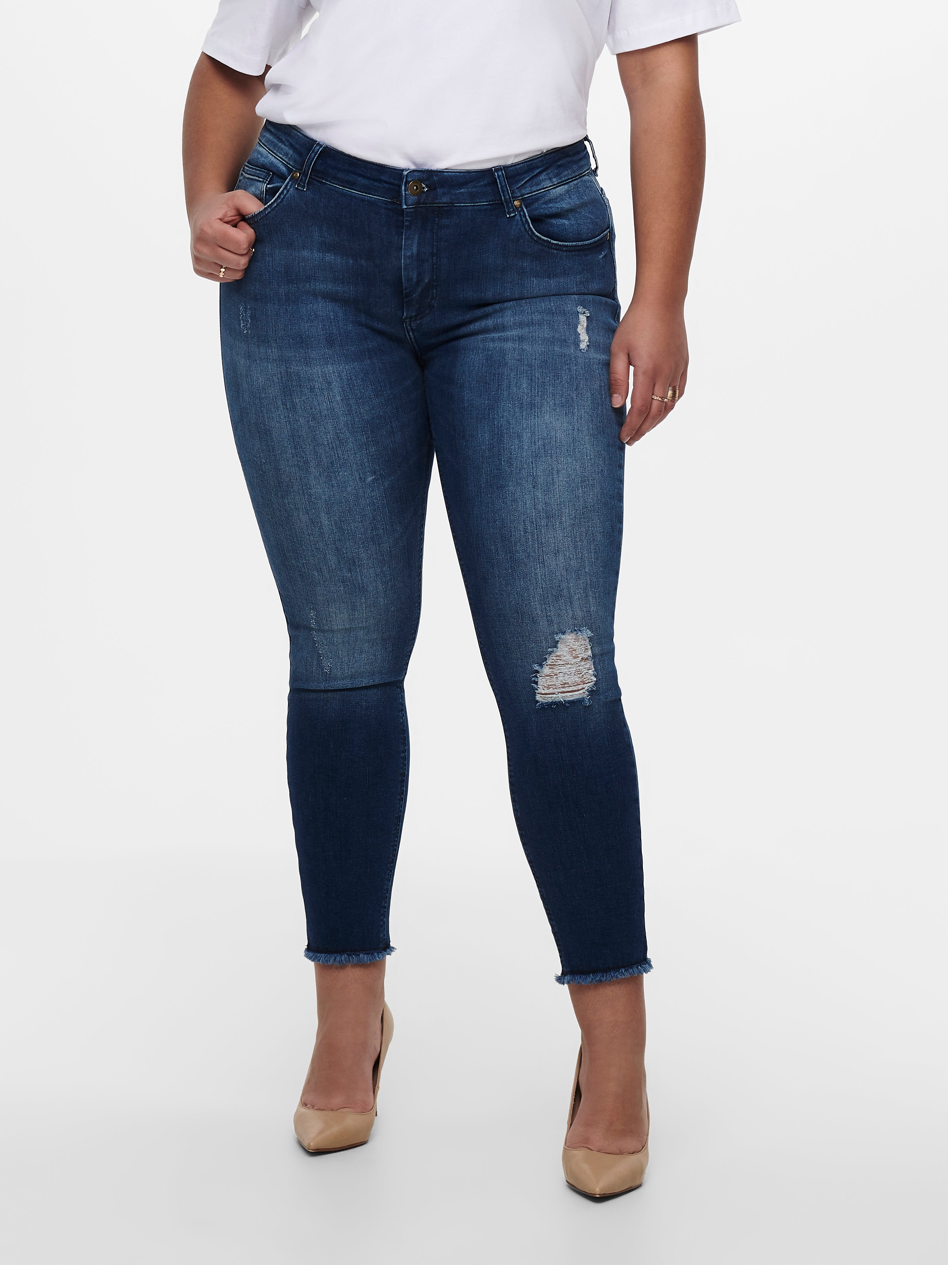Carwilly Mittlere Taille Skinny Fit Jeans