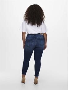ONLY Curvy Carwilly reg ankle Skinny jeans -Medium Blue Denim - 15174950