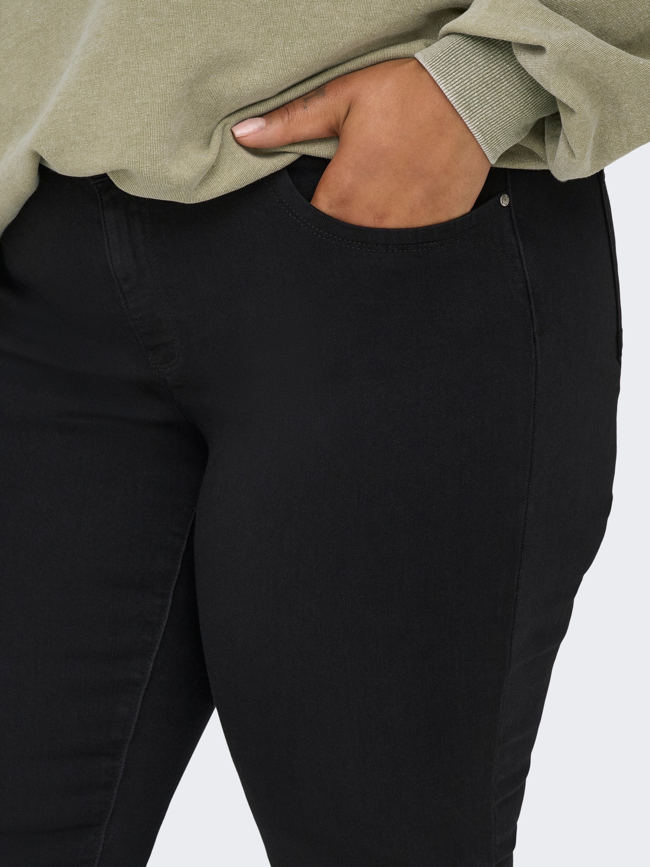 ONLY CARKARLA Normal talje Skinny fit Jeans -Black - 15174952