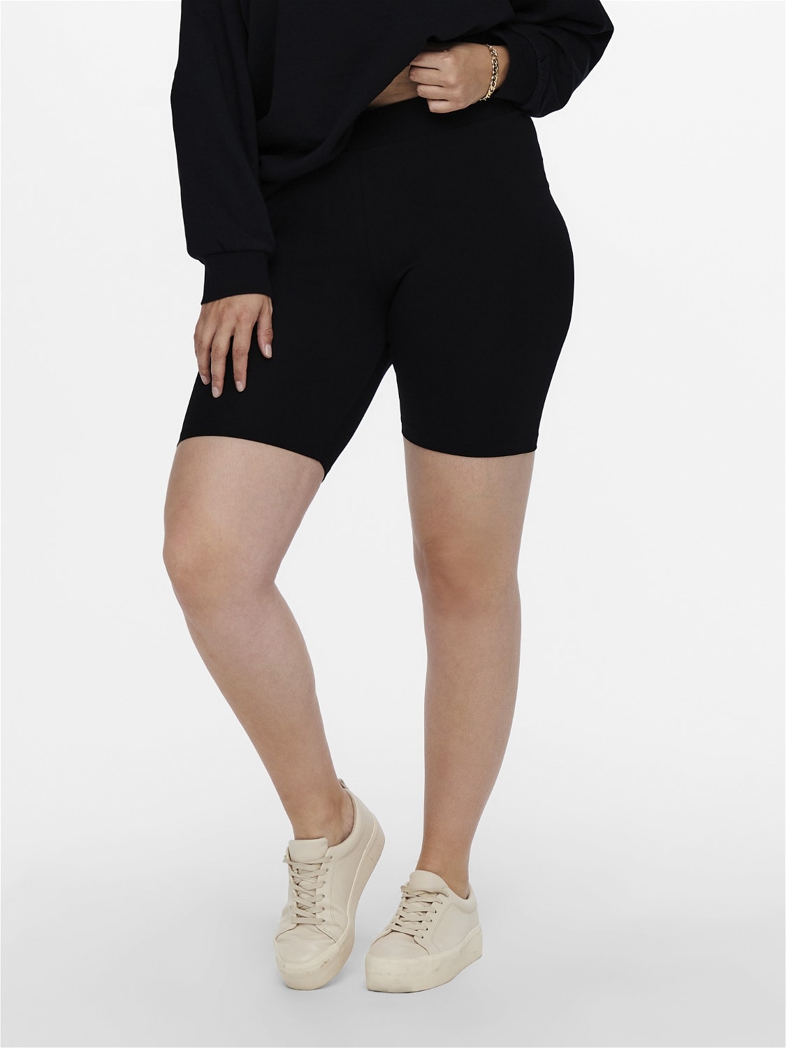 ONLY Curvy Tight Fit Shorts -Black - 15176212