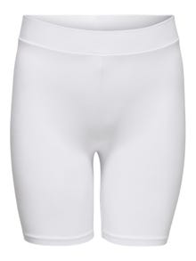 ONLY Curvy cykel Shorts -White - 15176212