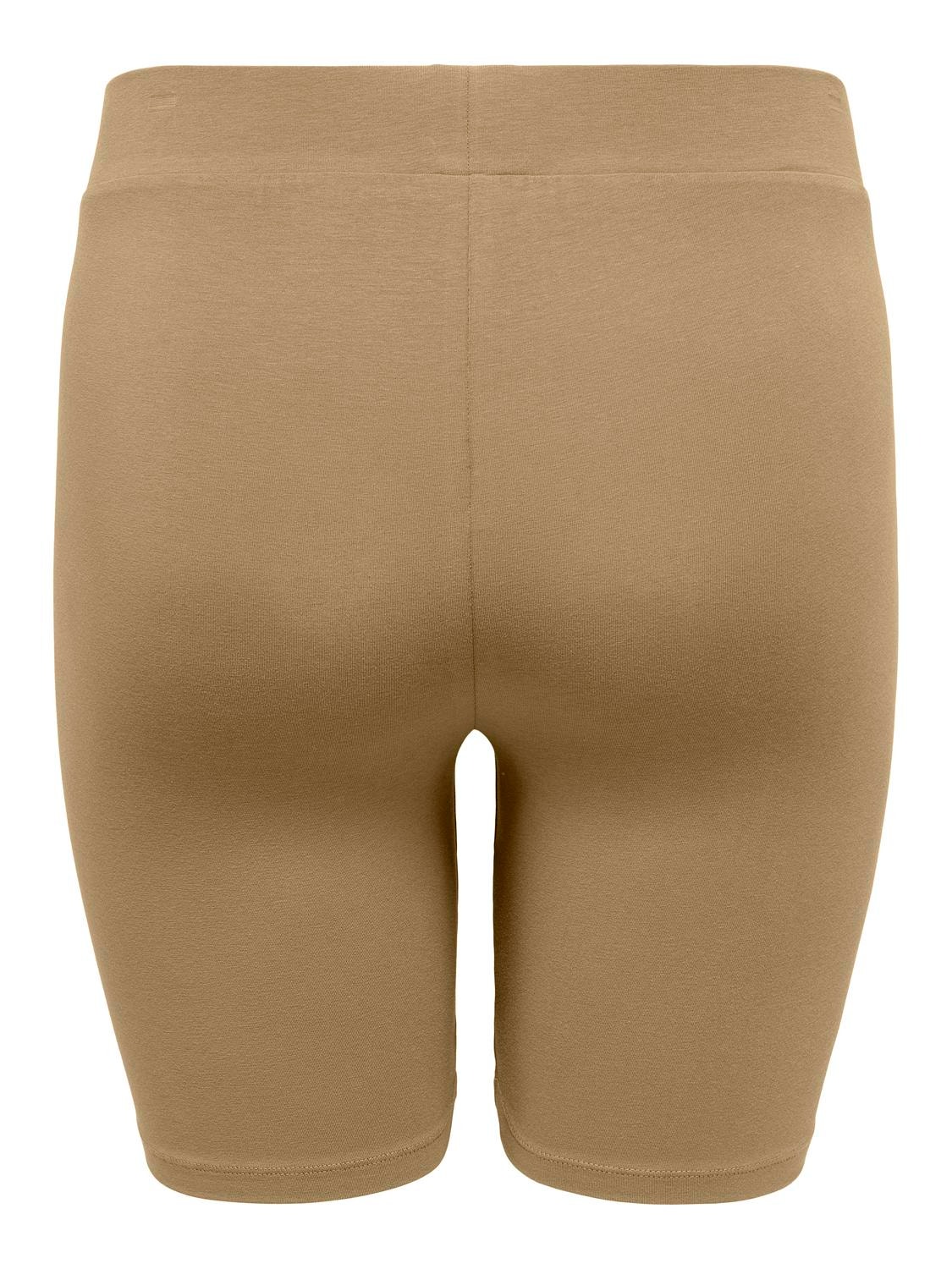 ONLY Curvy tight fit Shorts -Tannin - 15176212