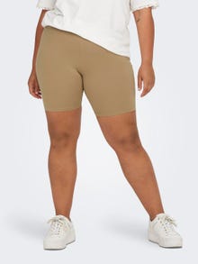 ONLY Curvy tight fit Shorts -Tannin - 15176212