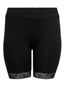ONLY Detaillierte Curvy Spitzen Shorts -Black - 15176215