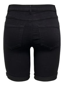 ONLY Bodycon stane Srednji struk Preklopni rubovi Kratke hlače -Black - 15176847