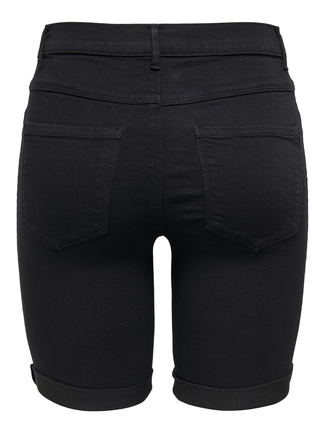 ONLY ONLRain mid long Denim shorts -Black - 15176847