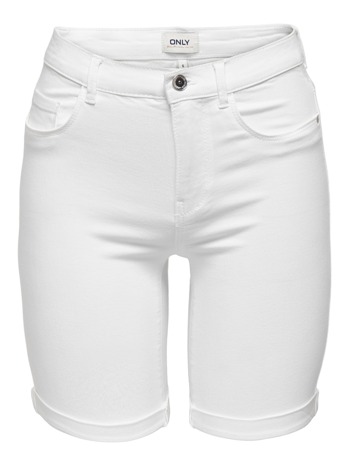 ONLY ONLRain mid long Denim shorts -White - 15176847