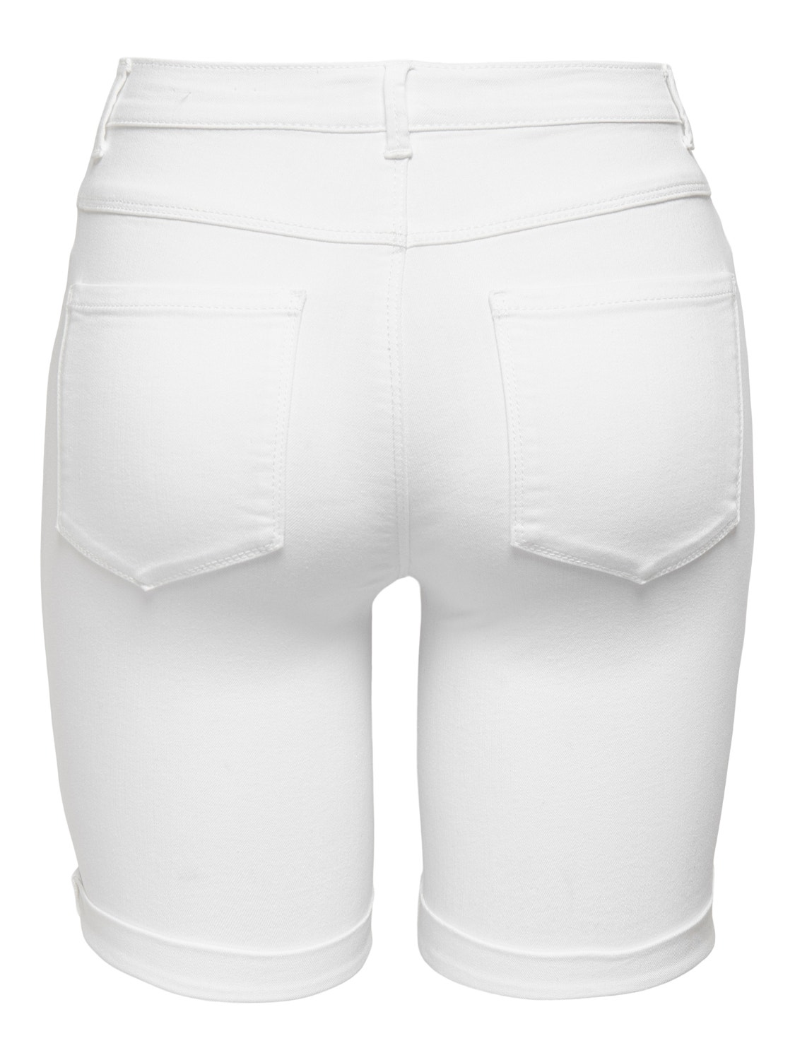 ONLY Shorts Bodycon Fit Taille moyenne Ourlets repliés -White - 15176847