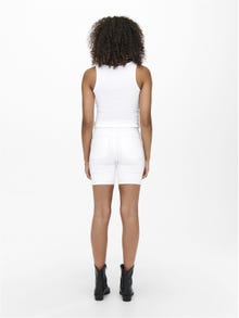 ONLY Pluie mi-long Shorts en jean -White - 15176847