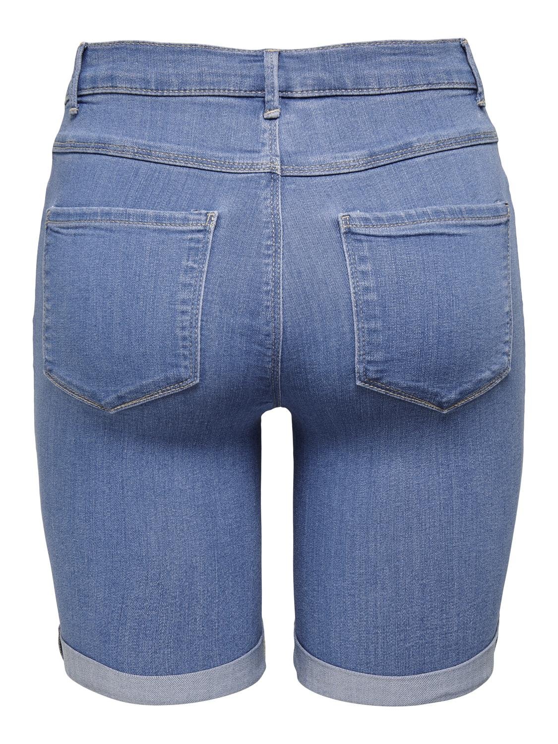 ONLY Pluie mi-long Shorts en jean -Light Blue Denim - 15176847