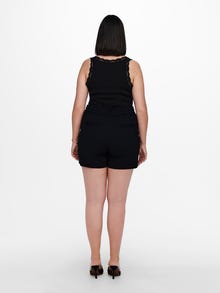 ONLY De punto especial tallas grandes Shorts -Black - 15177161