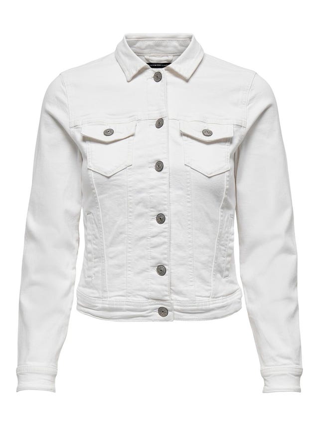 ONLY Solid coloured Denim jacket - 15177238